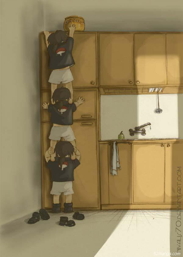 我们还在幼儿园的时候，鼬就已经学会影分身了