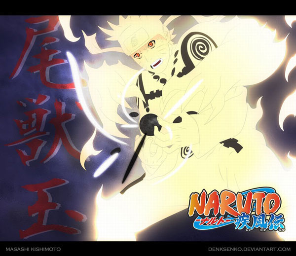 no.6 鸣人（九尾模式)，全身的金光 让自己变的耀眼 鸣人一直在努力着 为了追回ZZ 为了保护村子 鸣人其实并不是什么帅哥 但是 他的心 他的意志 都是我们值得认可的 即使村子里面的人没有认知他的时候 我心中已经认可了 相信大家也一定认可了