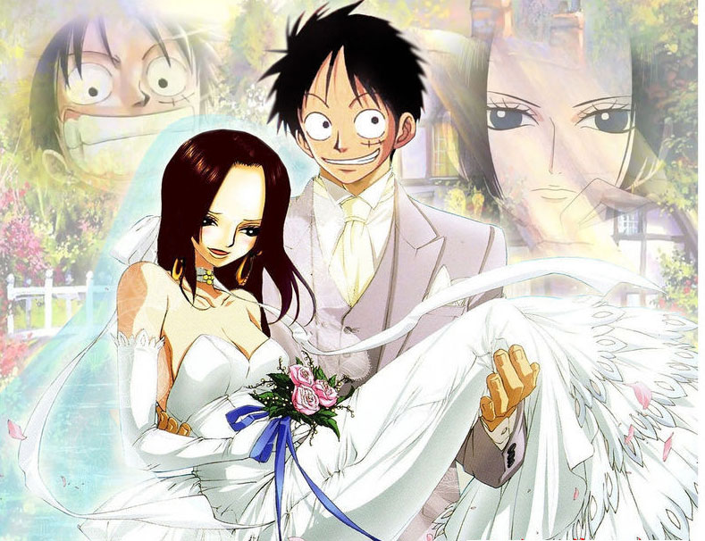 路飞和女帝波雅汉考克