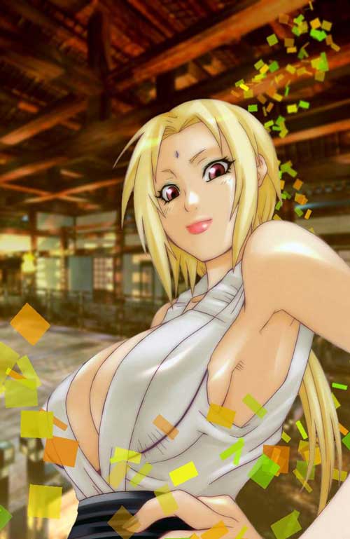 千手纲手
超喜欢赌博的女忍者，木叶三忍之一。由于纲手逢赌必输，被大家取了一个外号叫做「传说中的肥羊」