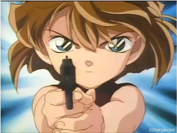 TOP 15 灰原哀
很多人觉得灰原枪法不错，主要是出场的时候华丽那一击，吓得女悍匪屁滚尿流，但是具体枪法如何并没有得到佐证，也许在组织的训练有一定的实力，但是毕竟居中只表现了近距离不走火打死犯人，其他还有待观察。