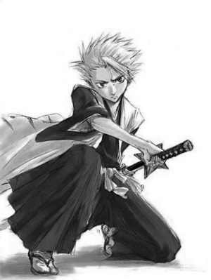 【十番队】 队长 日番谷冬狮郎 

生日：12月20日  
身高：133cm 体重：28kg 
十番队队长 
天才儿童。和雏森是青梅竹马。 
看得出是十三位队长里最年轻的，可能也是资历最浅的。 
虽然看起来跩跩的、总是皱着眉头，实际上待松本和雏森很好，尤其一心要保护雏森。 

斩魄刀：冰轮丸 --〉 大红莲冰轮丸 
发动语：霜天に坐せ 氷轮丸  
冰雪系最强的斩魄刀。由灵压创造出水与冰之龙，甚至能控制天候