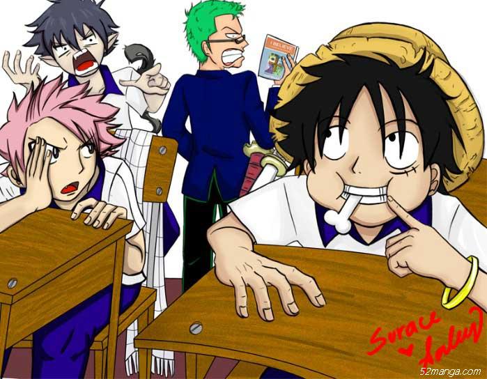 海贼王风格的妖精的尾巴国外同人美图 和谐社会