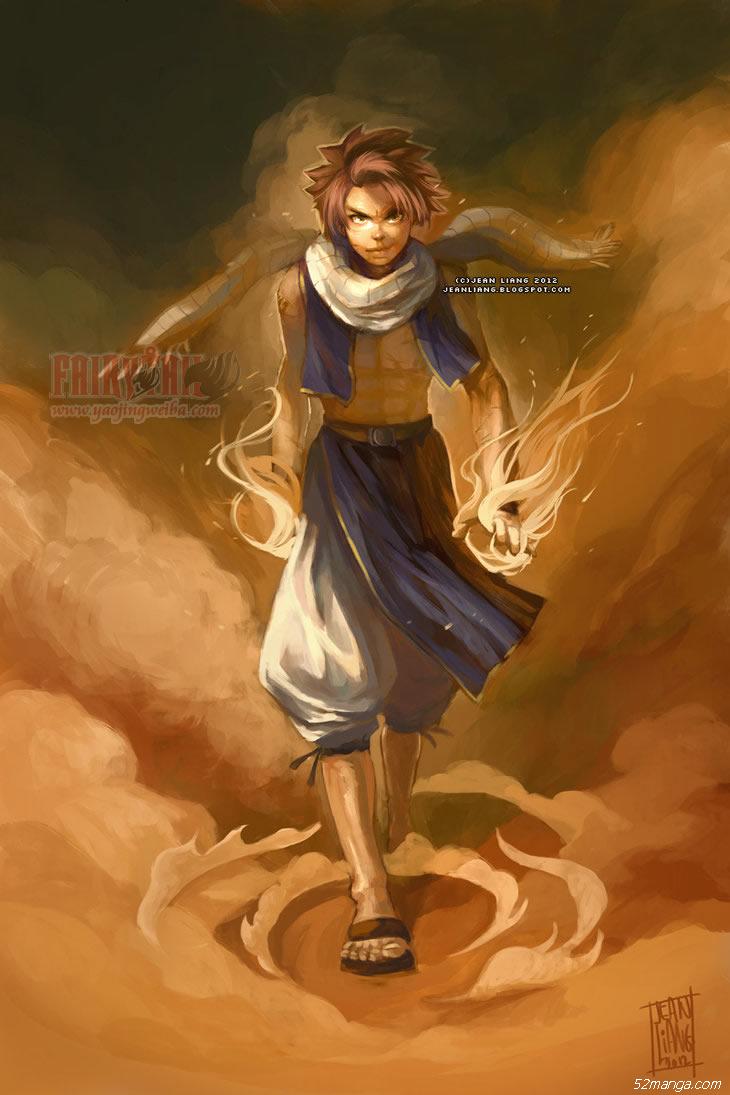 妖精的尾巴油画风格唯美图片 纳兹