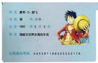 路飞身份证