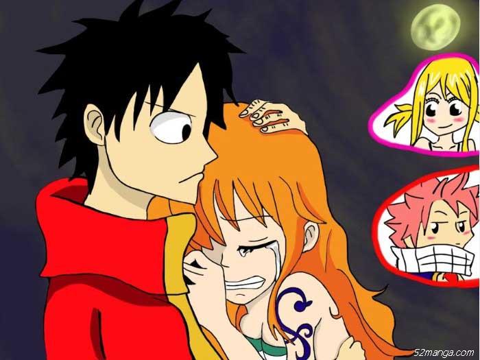 海贼王风格的妖精的尾巴国外同人美图 路飞和娜美