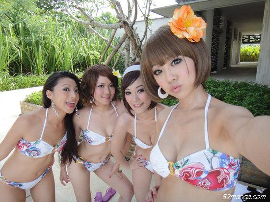 16岁小女孩COS巨乳不知火舞上围傲人 可爱沙滩照