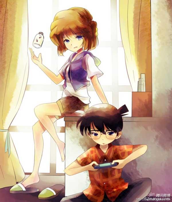 柯哀同人官方美图 柯南 灰原哀