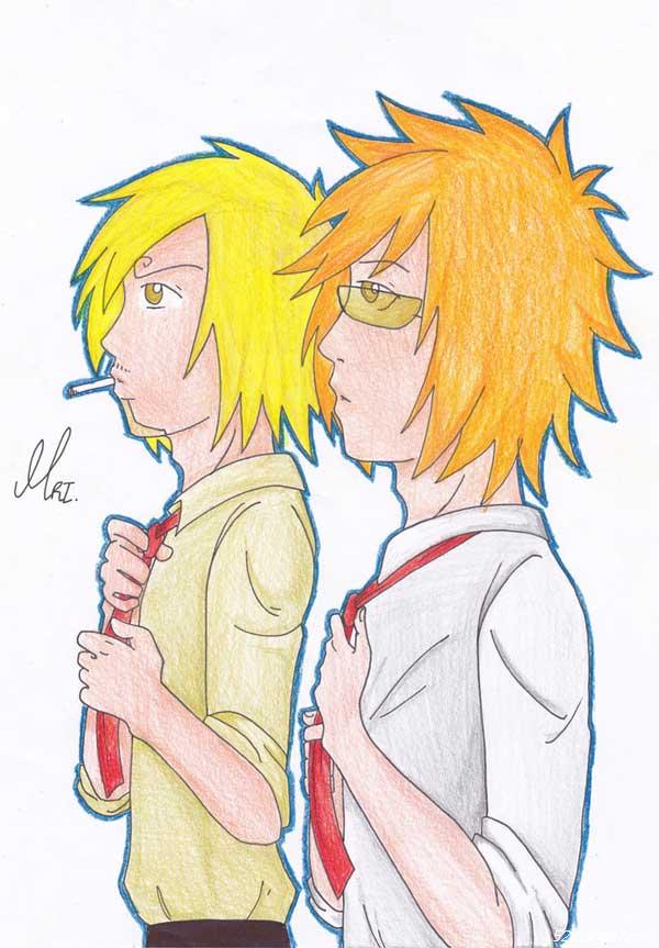 海贼王风格的妖精的尾巴国外同人美图 雷欧和山治