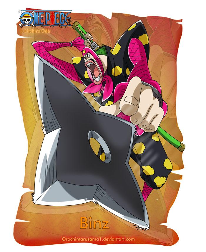 Binz
Z的部下，NEO海军干部，穿忍者装的男人
能够促进植物成长的“茂盛果实”能力者。脚步敏捷。