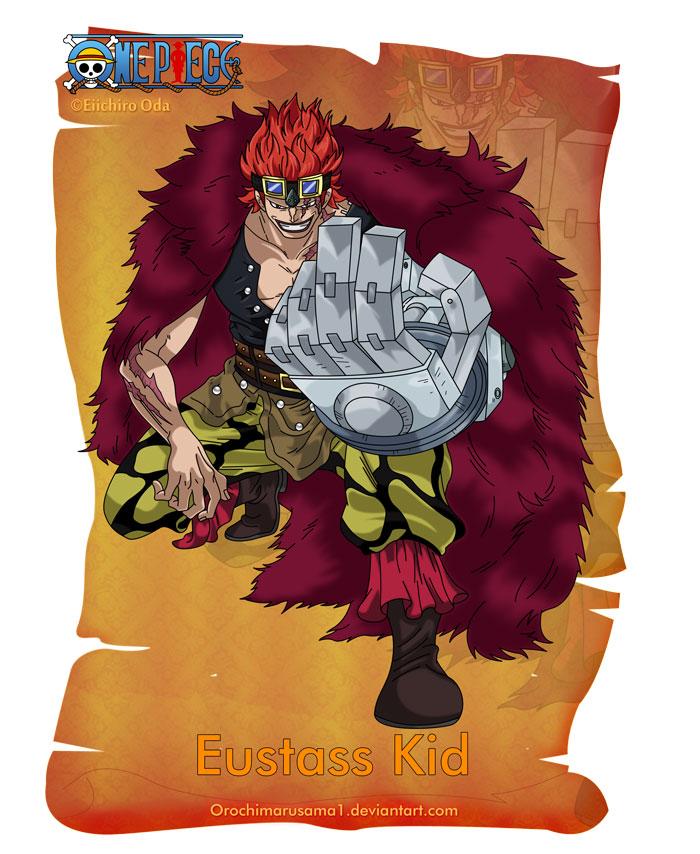 尤斯塔斯·基德
尤斯塔斯·基德
Eustass Kid
人物原型
取自13世纪的海贼僧侣尤斯塔斯（Eustass）与17世纪苏格兰海贼威廉·基德（William Kidd）。
