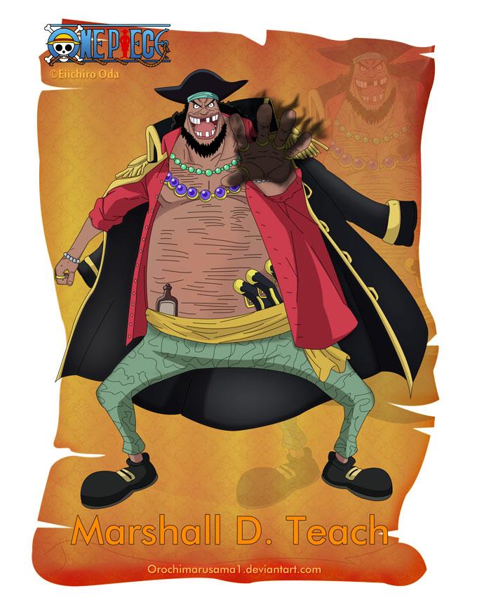 马歇尔·D·蒂奇
Marshall D.Teach
他是我最喜欢的恶棍之一，还在罗布路奇和麦哲伦之上。
四皇之一 外号黑胡子 zehahaha