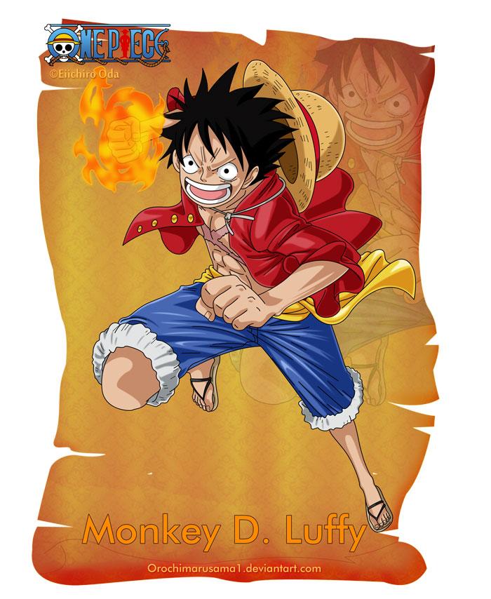 蒙其·D·路飞
Monkey D. Luffy
性格积极乐观，爱憎分明且十分重视伙伴，对任何危险的事物都超感兴趣。看似白痴，却是一个大智若愚型的无愧船长之职的人。