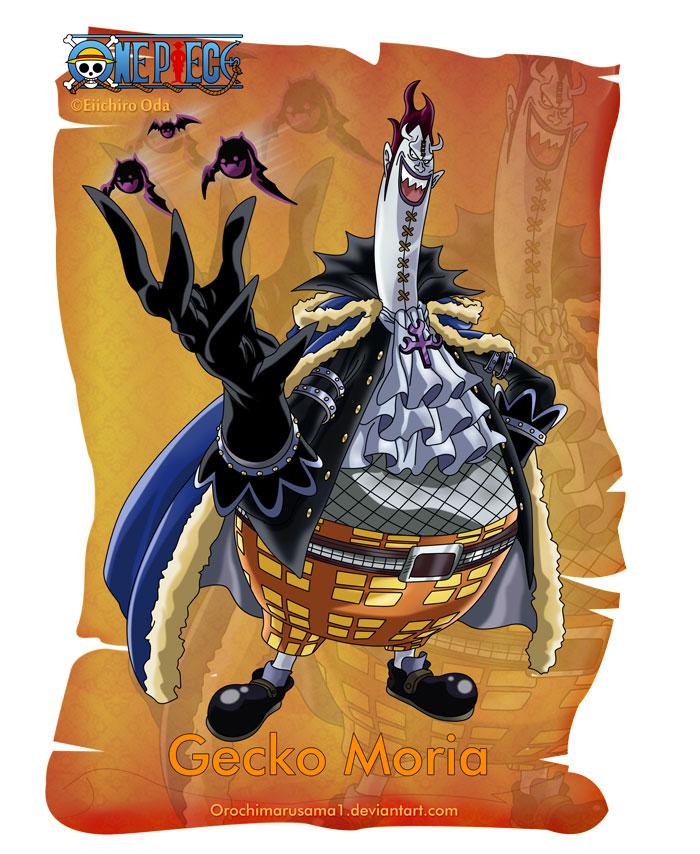 月光·莫利亚
Gecko Moria
月光（也译为“凯克”）原意是壁虎；名字的中央部份（光 莫利ko Mori）原文接近日文的蝙蝠，亦可能有取谐音之意。