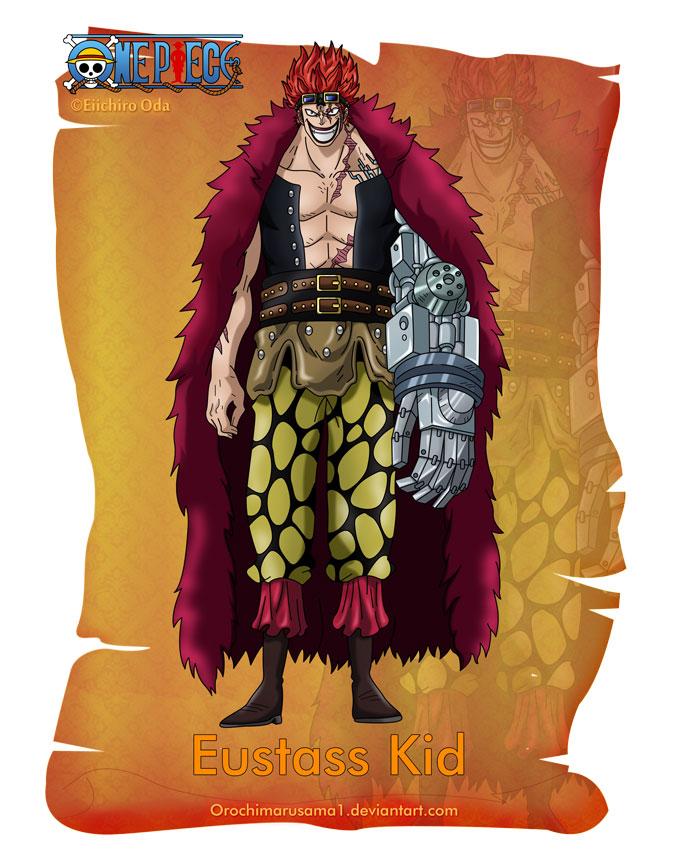 尤斯塔斯·基德
Eustass Kid
路飞的笑容挂在了基德的脸上，看上去有点傻。