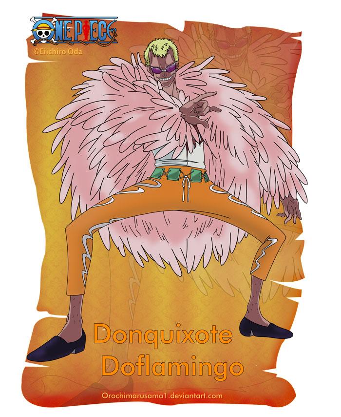 唐吉诃德·多弗朗明哥
Donquixote Doflamingo
身披羽毛,其余一切都很酷家伙，代表动物火烈鸟