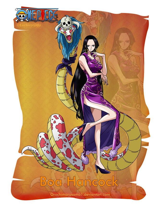 波雅·汉库克
Boa Hancock
这造型，这腿，路飞真是身在福中不知福呀