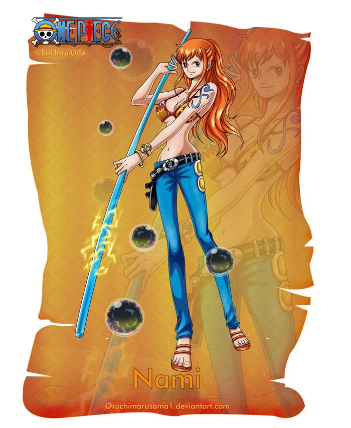 娜美
Nami
1、体术：虽然在海贼的世界里娜美的力量属于薄弱，但是动作却很灵敏。
2、赌术：打牌没输过。
3、偷术：连暗杀集团CP9都能偷，众目睽睽下从鱼人手中盗取信物。
4、演技：骗人高手就是娜美了。
5、烹饪：娜美的家常小菜非常美味，可是要收费。
6、财政管理：经济一把手，船上的“财政大臣”。
7、人员管理：管理船上的杂货，草帽海贼团中最具权威的女性，草帽团的“地下船长”。
8、驾驶技术：瞬间学会威霸，少数会驾驶威霸的青海人。
9、美术：精确的绘制出海图。
娜美
娜美(2张)
10、公关学：高超的谈判技巧。
11、地理学：勘测岛屿。
12、气象学：能够准确预测各种天气。
13、文学：写航海日志。
14、海洋学：准确掌握大海的动向，做出及时正确的指示。
15、数学：将岛屿按一定比例画在纸上需要精确的计算。
16、物理学：巧用物理学上了空岛。
17、鉴定：鉴定物品的价值。
18、酒量：千杯不倒。