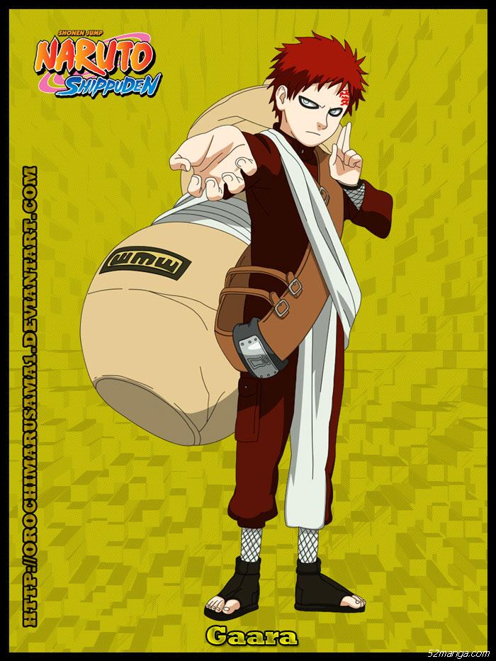 我爱罗
Gaara
风之国·砂隐村的第五代风影。小时候由于体内封印着一尾守鹤而被村人恐惧，又因为至亲之人的背叛而一度变得冷酷无情、喜好杀戮，但在和漩涡鸣人一战后，由于鸣人的影响而逐渐摆脱心魔。之后我爱罗成为第五代风影，领导并守护着砂隐村，但晓抽去了一尾守鹤，失去生命，最后被千代婆婆复活。第四次忍界大战中担任忍界联军联队长与第四部队统领，现在在战场与鸣人并肩战斗。