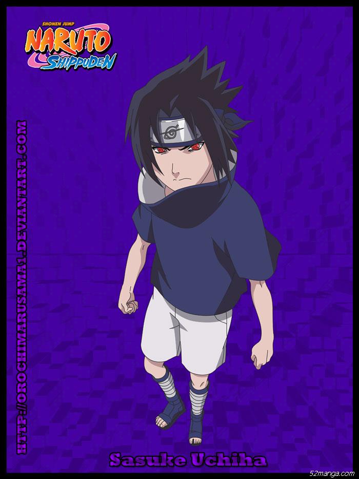 宇智波佐助
Sasuke Uchiha (Nukenin)
第二男主角，宇智波一族的天才忍者，六道仙人长子因陀罗的转世。年幼时目睹宇智波一族被哥哥宇智波鼬所灭，从而走上复仇之路。为了得到复仇力量，与漩涡鸣人在终结之谷大战一场后离开村子并追随大蛇丸。三年后，佐助吸收了大蛇丸的力量并杀死了鼬，进而了解灭族真相，决定摧毁木叶。第四次忍界大战中，佐助听完秽土转生的历代火影答复后决定继承鼬的意志守护木叶，并期望成为火影。
