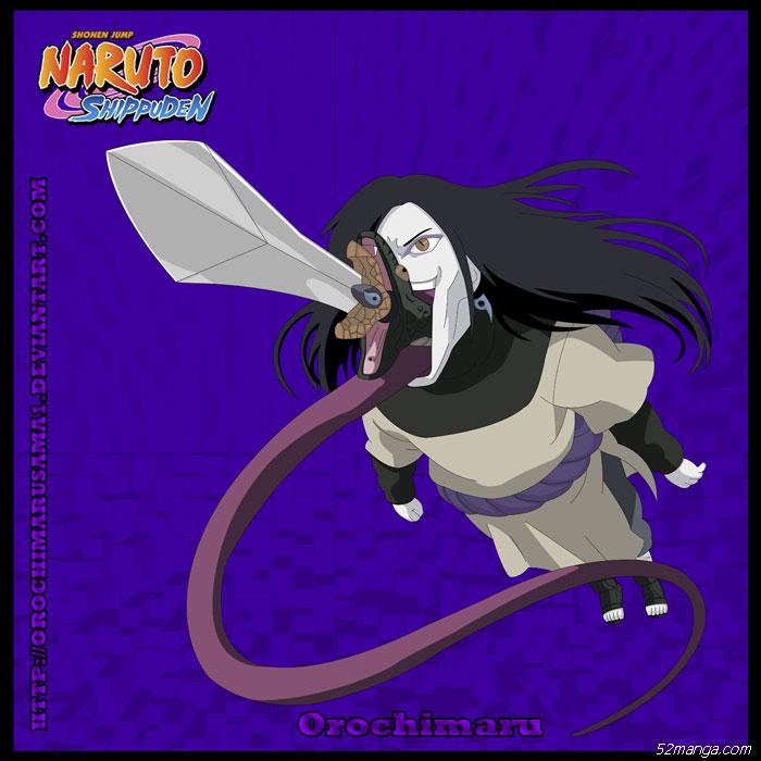 大蛇丸
Orochimaru
火之国木叶村的叛忍，木叶村的“三忍”之一，与自来也、纲手同为第三代火影猿飞日斩的弟子。擅长研究忍术且渴望得到写轮眼，闻名于忍界。具有不老不死的力量和惊人的再生能力。野心勃勃，由于目睹了太多人的死亡、知道生命是脆弱的而误入歧途，他认为人体中蕴含着一生都无法使用的力量，因此他想获得长生不老从而学习世间所有忍术，掌握世间的真理。其野心被多次阻断，在佐助与鼬一战中被鼬的十拳剑封印。第四次忍界大战中被佐助复活，与历代火影和鹰小队前往战场支援忍者联军。
