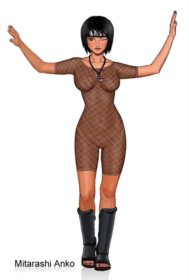 御手洗红豆 Mitarashi Anko 这姿势，这打扮，也太撩人了吧