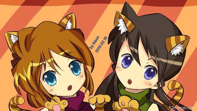 萌化了的小兰和小哀