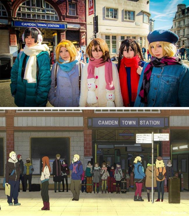《轻音少女》剧场版伦敦实景Cosplay