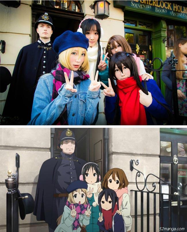 《轻音少女》剧场版伦敦实景Cosplay