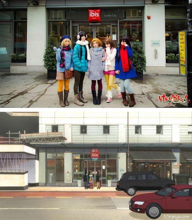 《轻音少女》剧场版伦敦实景Cosplay