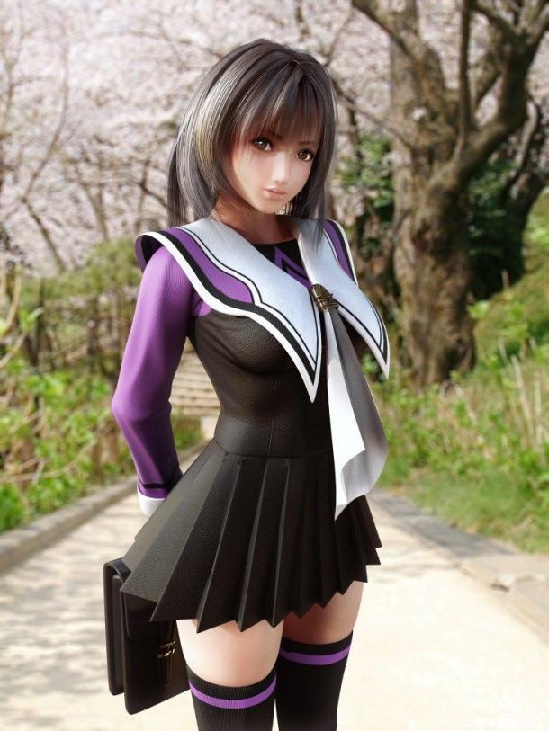 3D化后的二次元美女，你还HOLD住吗