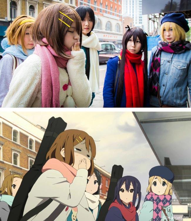 《轻音少女》剧场版伦敦实景Cosplay