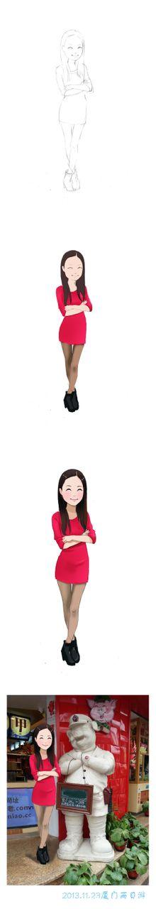 创作过程，有兴趣的网友也可以试试呀