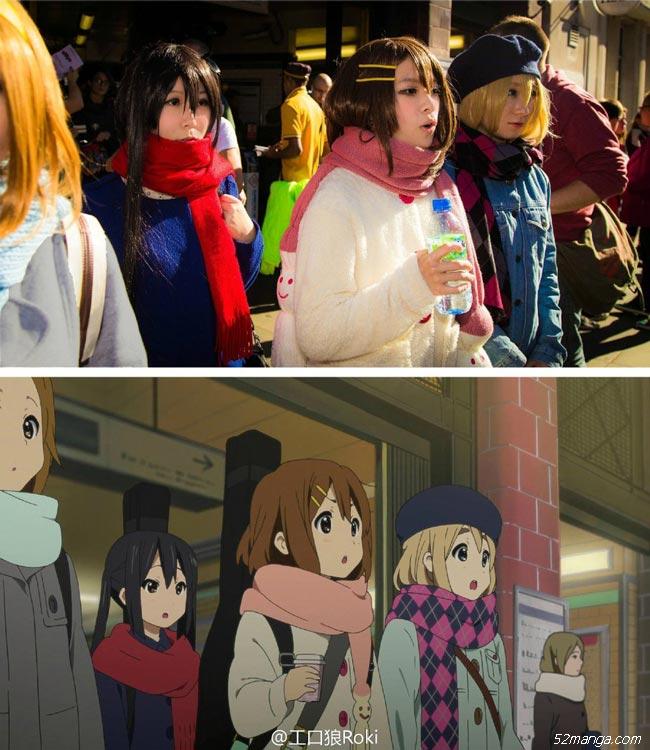 《轻音少女》剧场版伦敦实景Cosplay