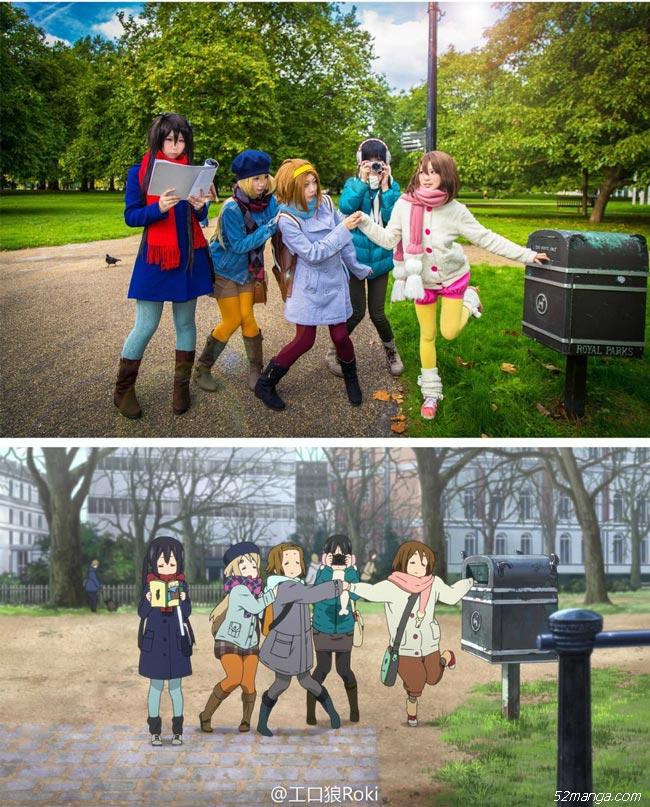 《轻音少女》剧场版伦敦实景Cosplay