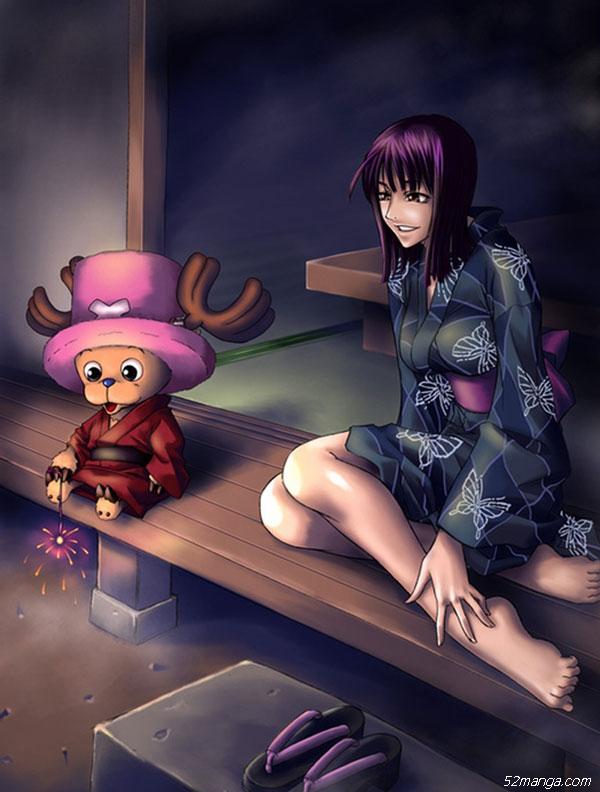 乔巴和罗宾，恬淡的表情