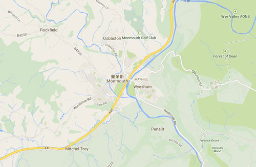 谷歌卫星上的蒙茅斯郡大概位置www.52manga.com